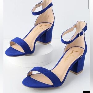 Harper Cobalt Blue Ankle Strap Heels
